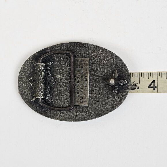 Vtg 1979 Maass Ducks In Flight Belt Buckle By Wild Wings Inc Waterfowl Hunting - Picture 8 of 13